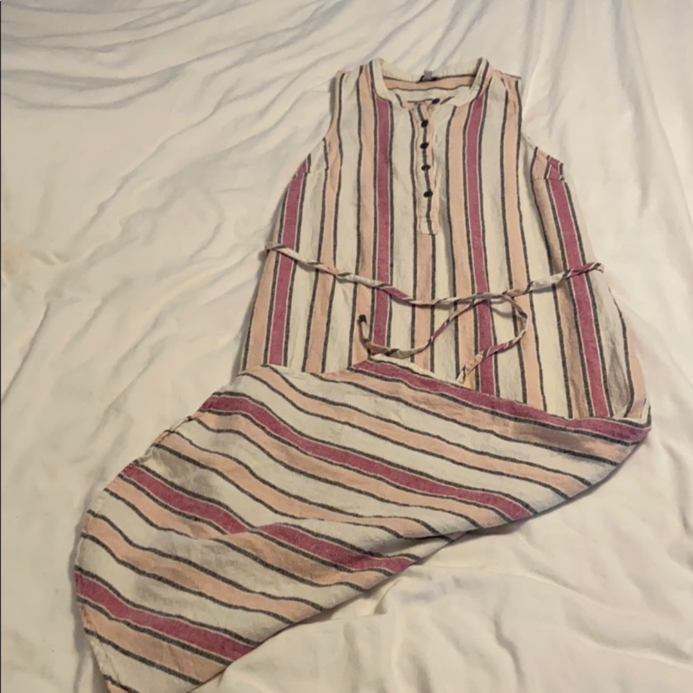 Striped sleeveless dress